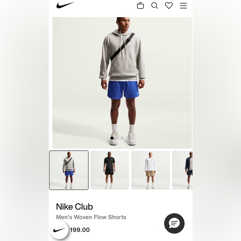 Nike Club Men's Woven Flow Shorts — Purple